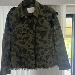 ZARA EMBROIDERED CAMO JACKET